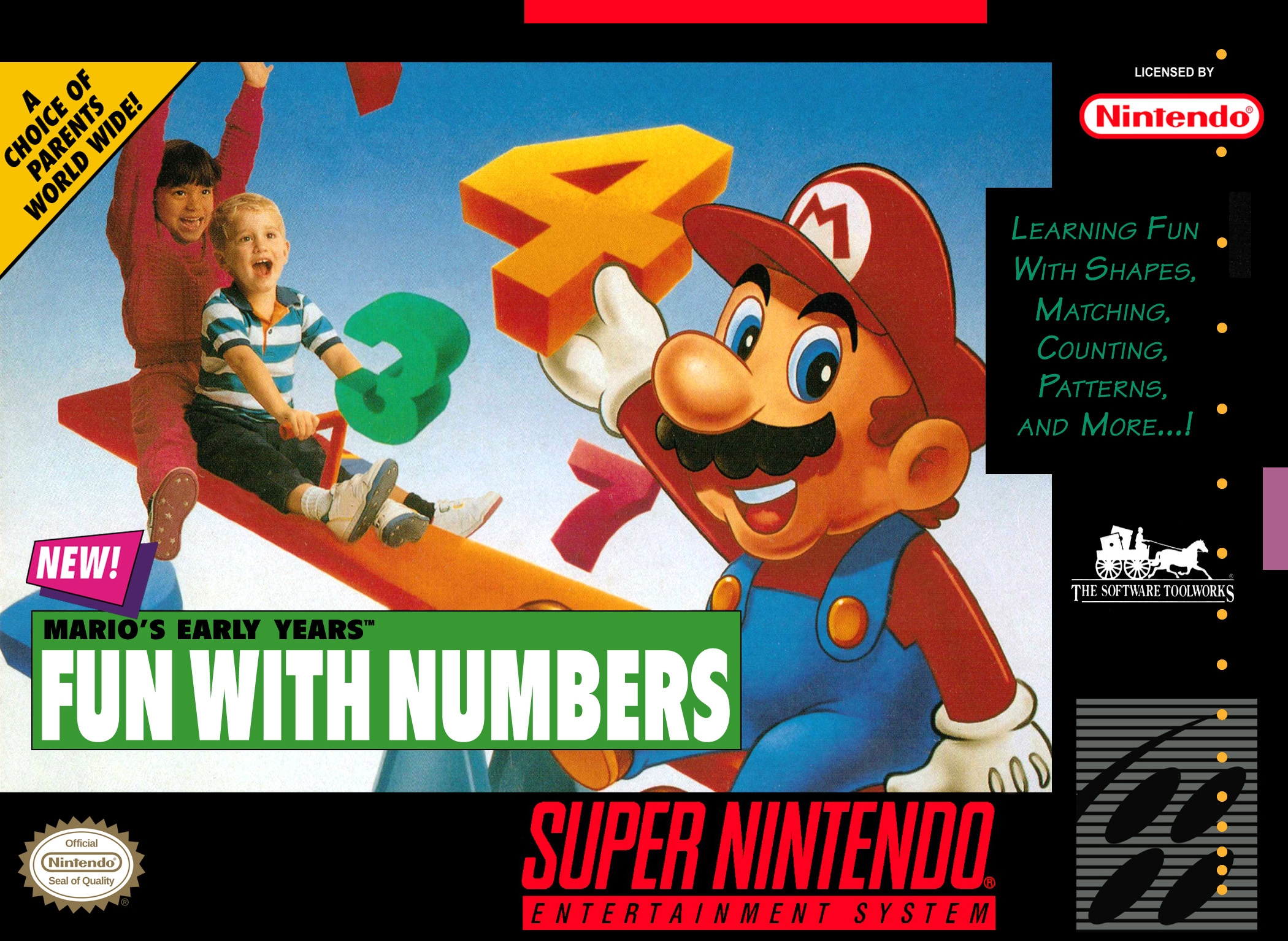 Marios Early Years Fun With Numbers Boxarts For Nintendo Super Nes